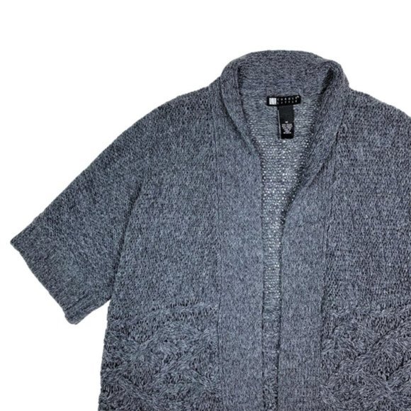 (Up To 50% Off SALE) Carole Little Open Front Knit Half Sleeve Cardigan - Picture 2 of 3